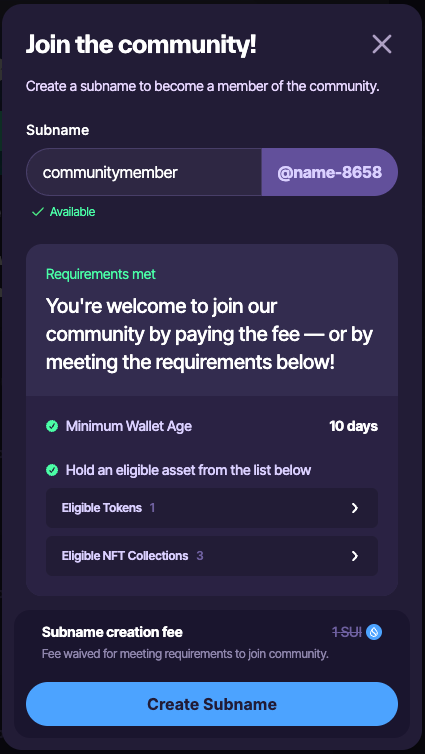 Join dialog